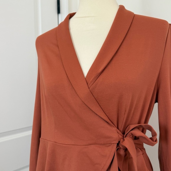 Halara Rust Tie Blouse Women's Small - Picture 3 of 10